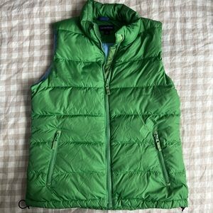 Lands’ End Green Goosedown Puffer Vest